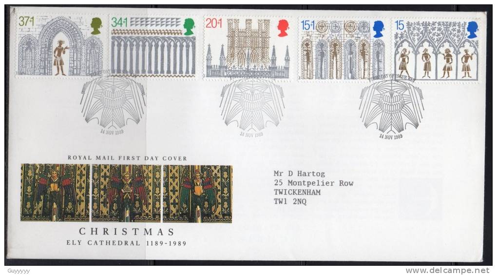 Grande-Bretagne - FDC - 1989 - Noël - 1981-1990 Decimal Issues