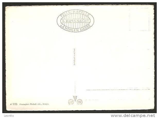 Küssnacht Am Rigi Dorfplatz Hohle Gasse Tellskapelle Gedächtniskapelle 4-Bilder-Karte Ca. 1960 - Küssnacht