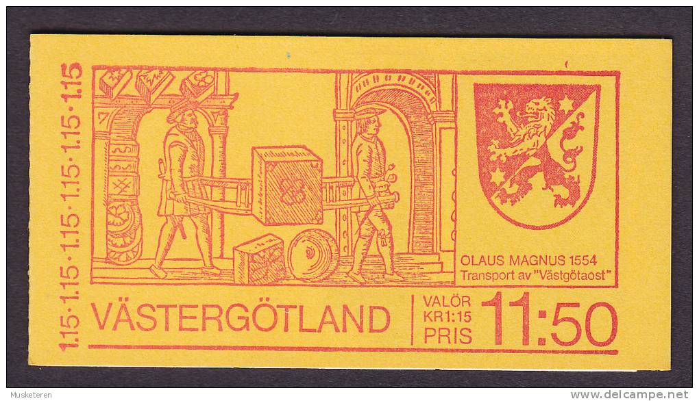 Sweden 1978 Markenheftchen Booklet MH-MiNr. 68    11.50 Kr Tourismus - Västergötland (2 Scans) MNH** - 1951-80