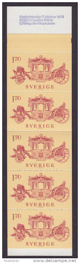 Sweden 1978 Markenheftchen Booklet Mi. 1044     1.70 Kr Krönungskarosse (Cz. Slania) (2 Scans) MNH** - 1951-80
