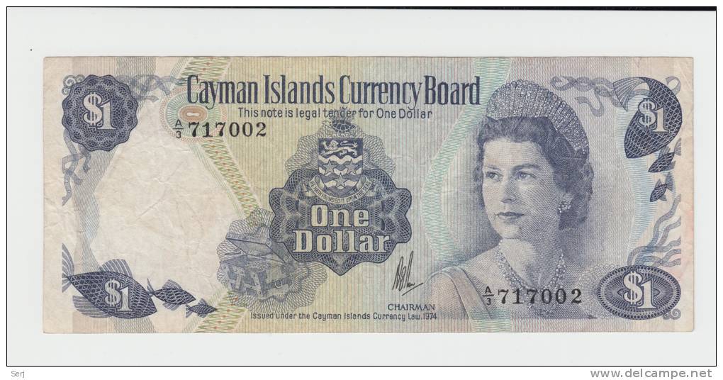 CAYMAN ISLANDS 1 Dollars 1971 VF+ P 1c 1 C - Iles Cayman