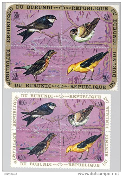 1971 REPUBLIQUE DU BURUNDI - OISEAUX N. 6 Feuilles De Timbres (rif.Max) - Ungebraucht