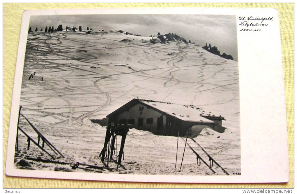== Peruz Braunsiegelplatte  , Stempel Bayerisch Zell  1938, Winter - Miesbach