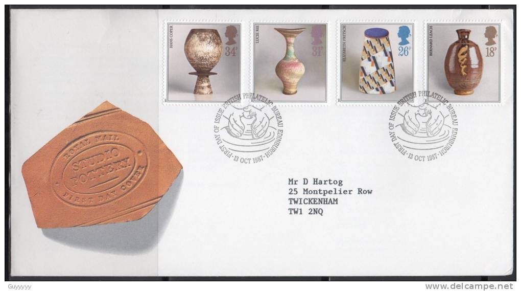 Grande-Bretagne - FDC - 1987 - Poterie - 1981-1990 Decimal Issues