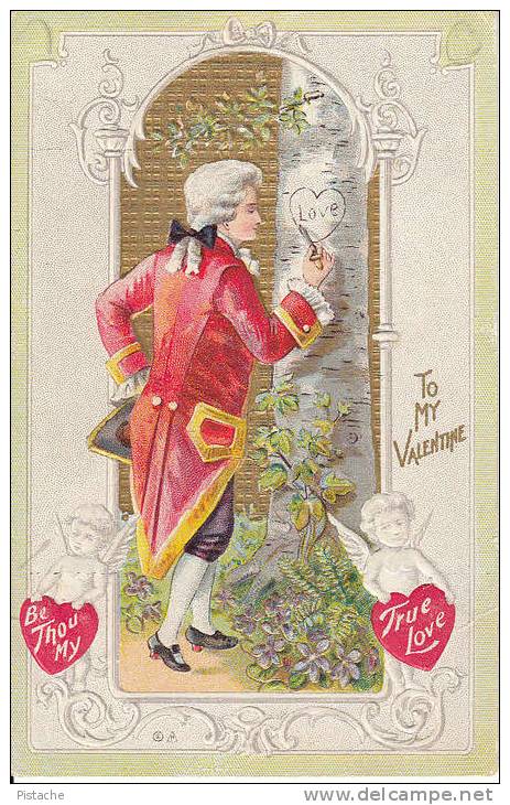 To My Valentine - True Love - Valentine Series 29 - Embossed - Unused - VG Condition - 2 Scans - Saint-Valentin