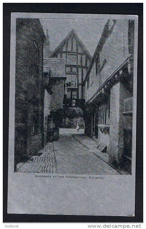 RB 770 - Early "Silver Effect" Postcard - Entrance To The Churchyard Evesham Worcestershire - Sonstige & Ohne Zuordnung