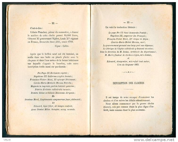Cathédrale De Dijon (ancien Livret) : Visite Au Clocher De Saint-Bénigne Par A.D. Maitre-Sonneur, 55 Pages... - Bourgogne