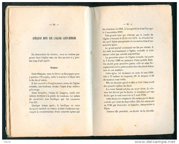 Cathédrale de Dijon (ancien livret) : Visite au Clocher de Saint-Bénigne par A.D. Maitre-Sonneur, 55 pages...