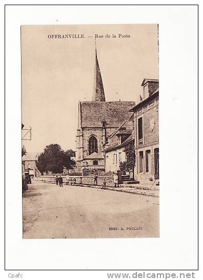 Carte 1925 OFFRANVILLE / RUE DE LA POSTE - Offranville