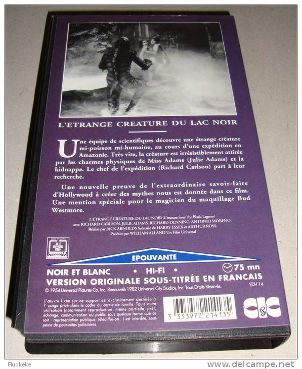 Vhs Pal L´Étrange Créature Du Lac Noir The Creature From The Black Lagoon Jack Arnold 1954 Version Originale Sous-titrée - Sci-Fi, Fantasy