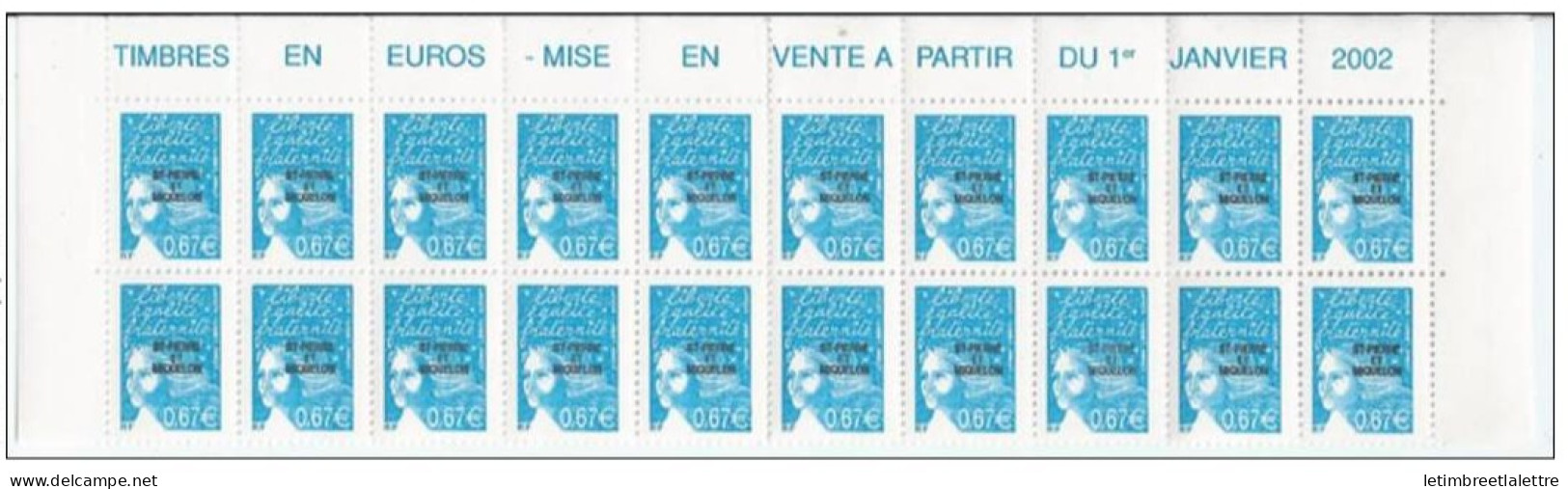 Saint Pierre Et Miquelon - YT N° 768 ** - Haut De Feuille Avecc Inscription - Blocks & Sheetlets