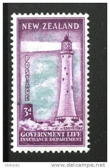 NEW ZEALAND - 1947 LIFE INSURANCE 3d LIGHTHOUSE FINE MINT MM - Neufs