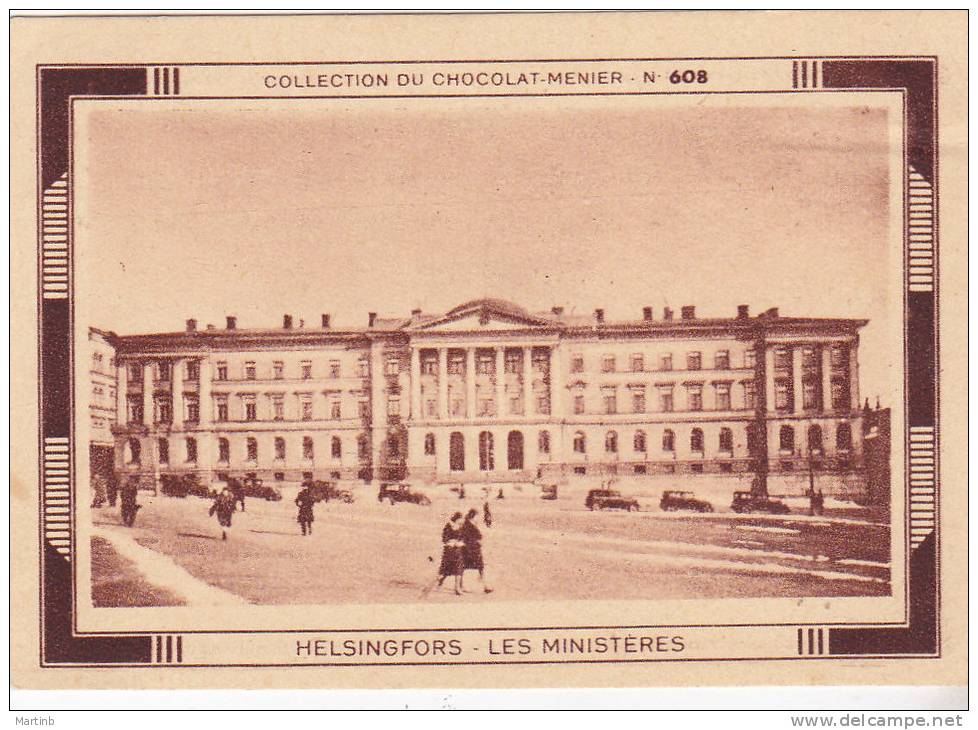 CHROMO  Image Chocolat MENIER  FINLANDE  HELSINGFORS   Les Ministeres  N° 608 - Menier