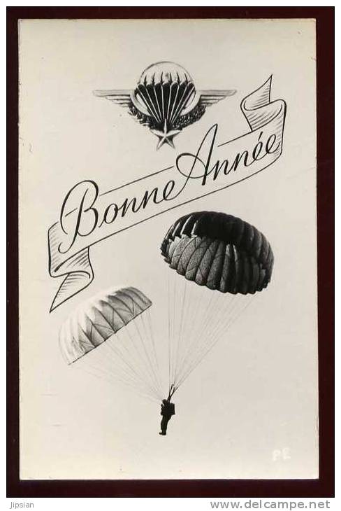 Cpa  Bonne Année Parachutiste Parachute  LAM20 - Fallschirmspringen
