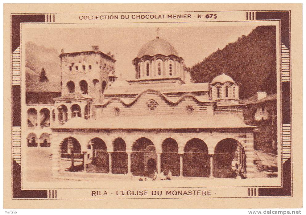 CHROMO  Image Chocolat MENIER  BULGARIE RILA  Eglise Du Monastere  N°675 - Menier