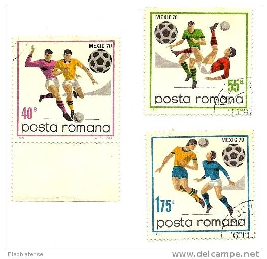 1970 - Romania 2539/41 Mondiali Di Calcio C841     ------- - 1970 – Mexico