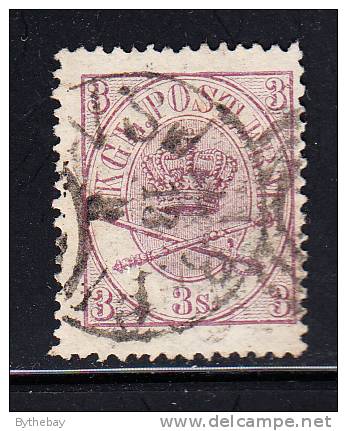 Denmark Scott #12 Used 3s Royal Emblems - Used Stamps