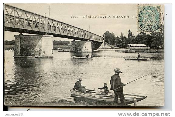 CPA 91.-   PONT DE JUVISY-DRAVEIL- PERSONNAGES.---Scènes &amp; Types -OCT-GER-2011 066 - Juvisy-sur-Orge