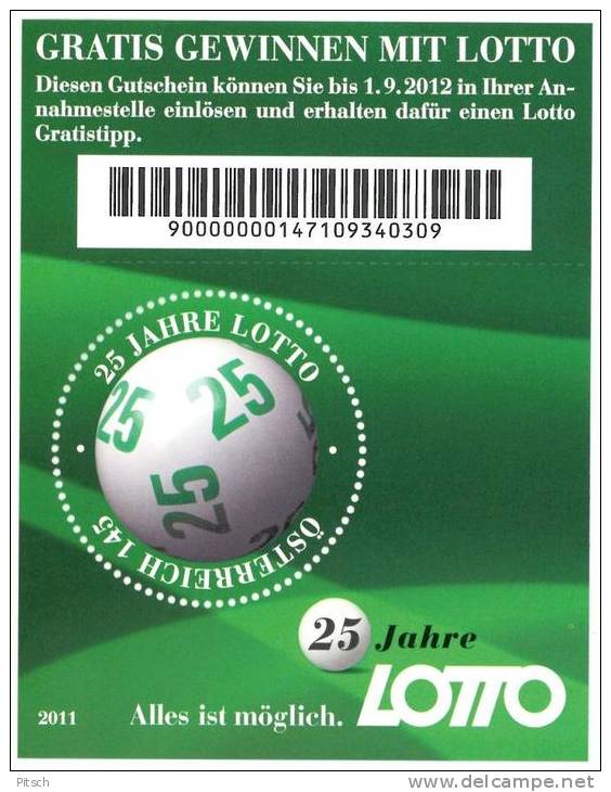 25 Jahre Lotto 6 Aus 45 In Österreich - Glücksspiel, Gambling - Unused Stamps