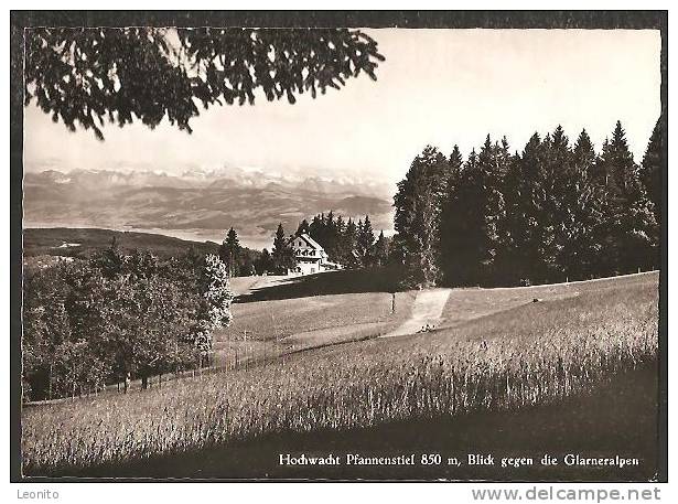 Hochwacht Pannenstiel Kulm Egg Zürich Blick Gegen Die Glarneralpen Ca. 1960 - Egg