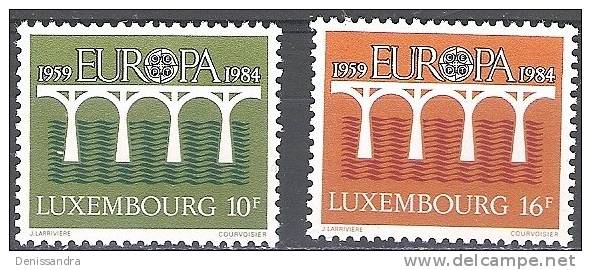 Luxembourg 1984 Michel 1088 - 1089 Neuf ** Cote (2015) 7.00 Euro Europa CEPT - Neufs