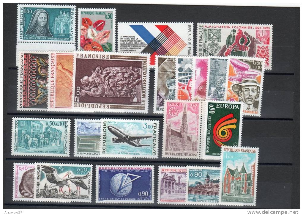 Francia / France 1973 --Annata Completa --Years Complete ( - P.A. ) ** MNH / VF - 1970-1979