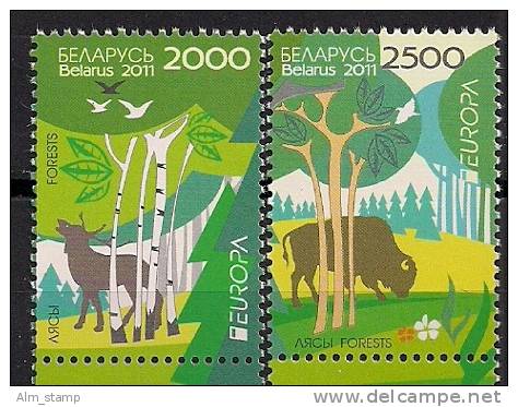 2011 Weissrussland Belarus Mi 853-4 **MNH Europa - 2011