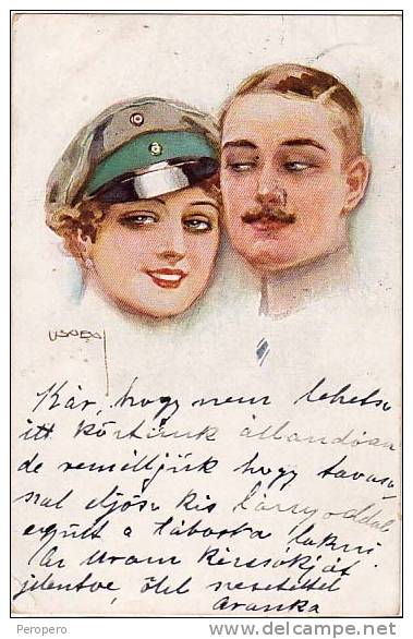 AK USABAL PAAR COUPLE Nr.3964/3.OLD POSTCARD 1916 - Usabal