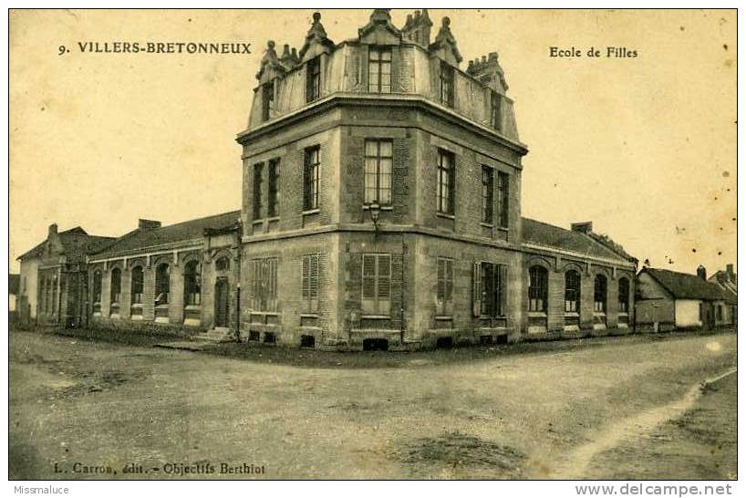 80 SOMME VILLERS BRETONNEUX ECOLE DES FILLES - Villers Bretonneux