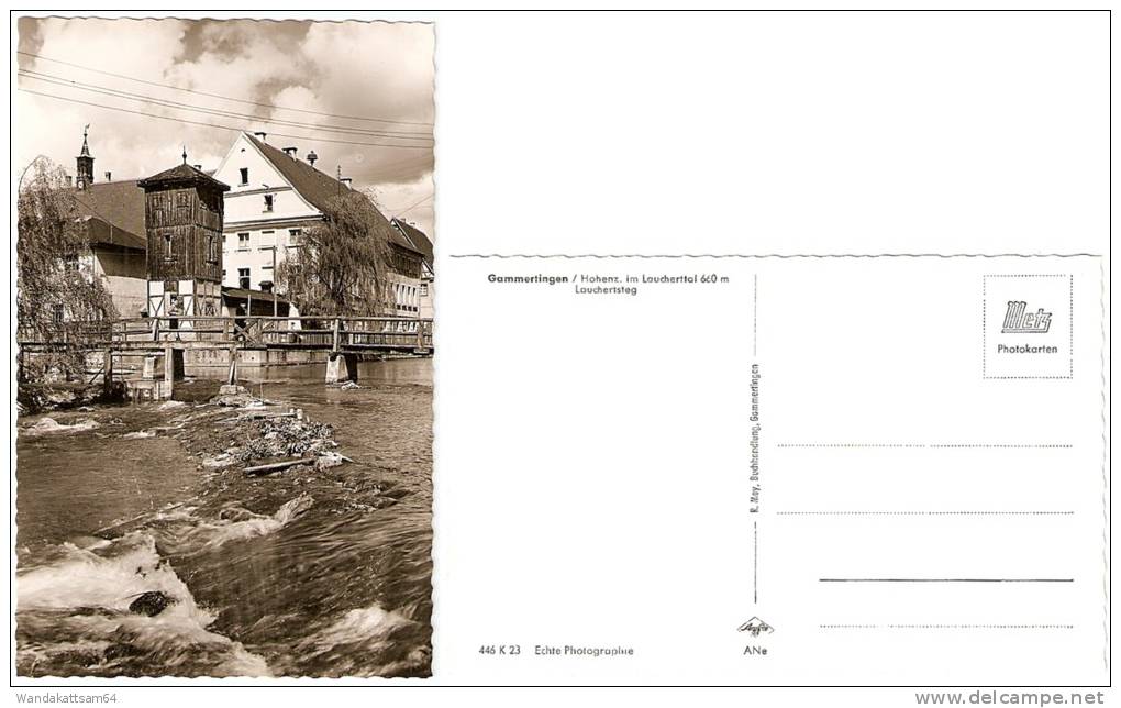AK 44623 Gammertingen / Hohenz. Im Laucherttal 60 M Lauchersteg - Sigmaringen