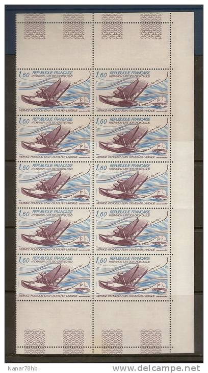 (d) Bloc De 10 Timbres PA56 Hydravion Laté 300 Croix Du Sud - 1960-.... Neufs