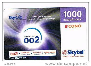 MONGOLIA - SKYTEL (REMOTE) - WORLD CALL 002     EXP. 9/07    - USED °  -  RIF. 1820 - Mongolia