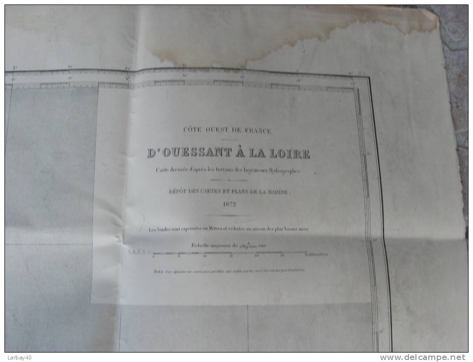 1 Carte Ancienne D Ouessant A La Loire - Topographische Kaarten