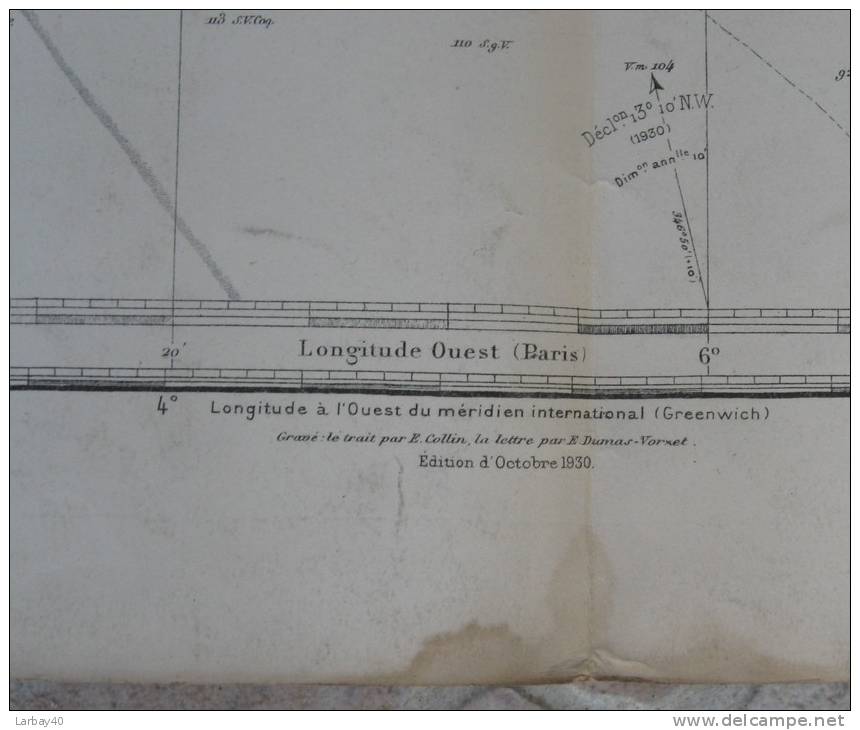 1 Carte Ancienne D Ouessant A La Loire - Mapas Topográficas