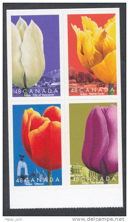 Canada BK 257  TULIP FLOWERS 1946a In Cover Of  Two Each Of 4 Different Designs MNH  SEALED Full Booklet - Carnets Complets