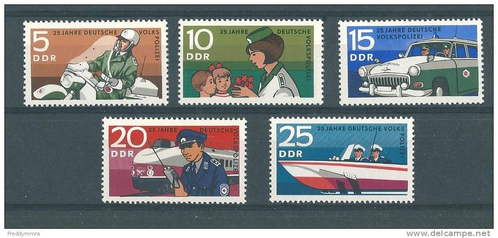 Allemagne DDR: 1292/ 96 **  Police - Police - Gendarmerie