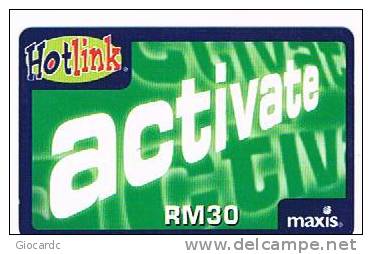 MALESIA (MALAYSIA) - MAXIS (RECHARGE GSM) - HOTLINK    EXP. 8.07   - USED °  -  RIF. 1879 - Malaysia