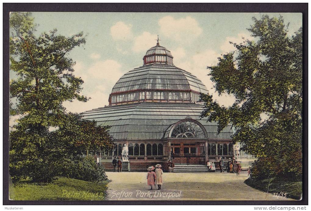 United Kingdom PPC Lancashire Palm House Sefton Park, Liverpool The British Mirror Series (2 Scans) - Liverpool