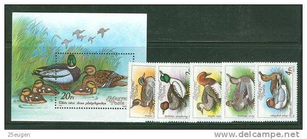 HUNGARY 1988 MICHEL NO 3972-3976; BL.199  MNH - Neufs