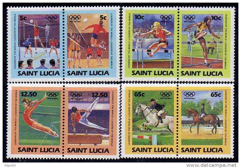 Sainte-Lucie N° 668 / 75 XX  Jeux Olympiques D'été à Los Angeles La Série Des 8 Valeurs Sans Charnière TB - St.Lucie (1979-...)