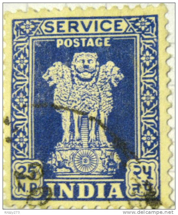 India 1958 Asokan Lion 25np - Used - Neufs