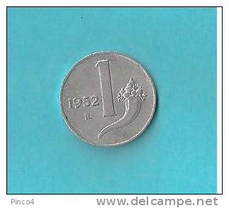 REPUBBLICA ITALIANA  1 LIRA CORNUCOPIA 1952 - 1 Lira