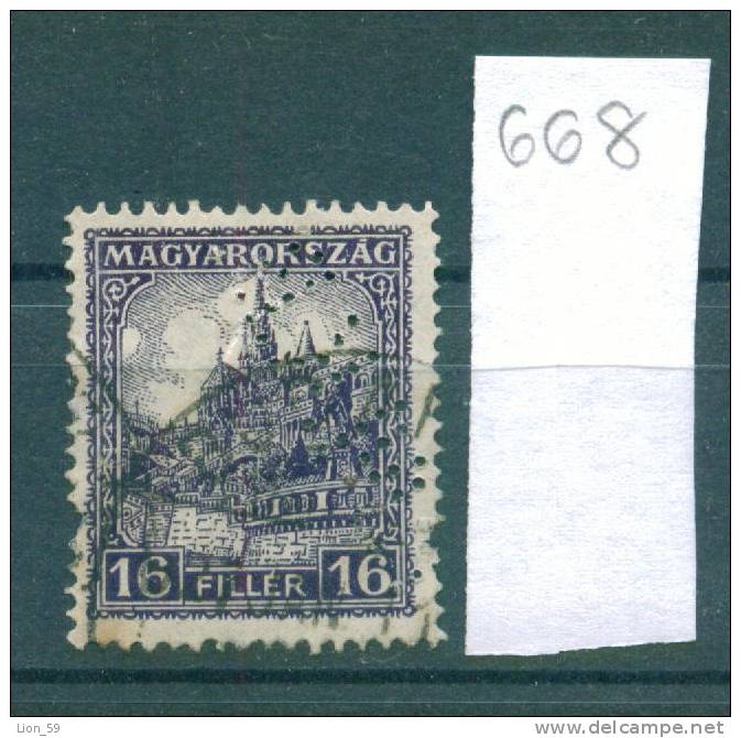 25K668 // - P.M.K.B. - Perfin Perfores Perforiert Perforati Perforadas Hungary Ungarn Hongrie Ungheria - Perforiert/Gezähnt