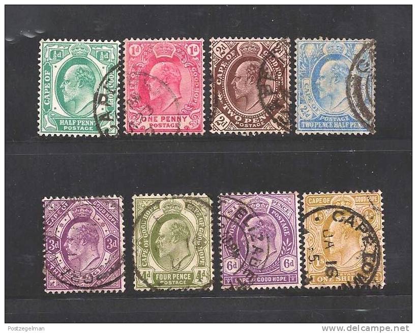 SOUTH AFRICA CAPE OF GOOD HOPE 1902 Used Stamp(s) Edward VII Serie Not Complete 65=72 - Cape Of Good Hope (1853-1904)