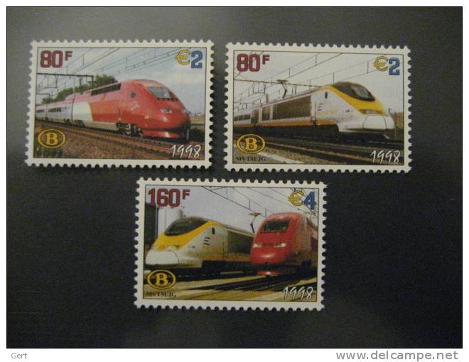 COB/OBP TRV / SV 6 - 8 : Trains Treinen - Eurostar & Thalys - ** / MNH - Faciale 8 € - 1996-2013 Vignetten [TRV]