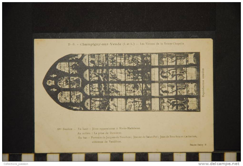 CHAMPIGNY SUR VEUDE LES VITRAUX DE LA SAINTE CHAPELLE 8 EME FENETRE - Champigny-sur-Veude