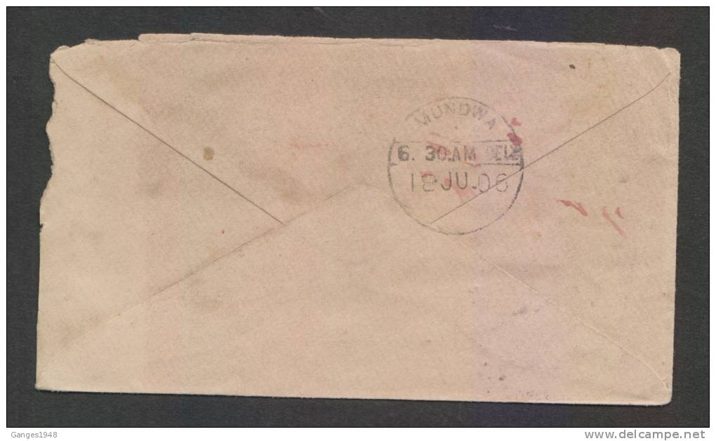 Ex Pakistan India KE 1/2A PS Envelope HAFIZABAD TO MUNDWA  # 29112 Inde Indien - 1902-11  Edward VII