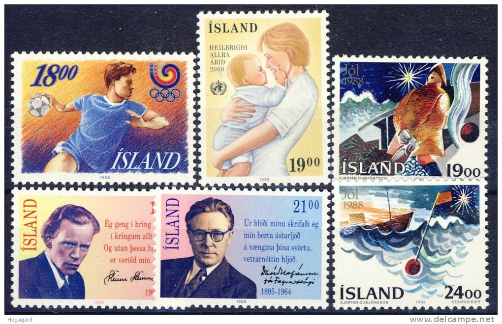 ##Iceland 1988. 6 Different. MNH(**) - Ungebraucht