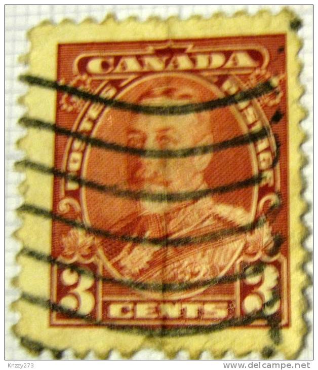 Canada 1935 King George V 3c - Used - Usati