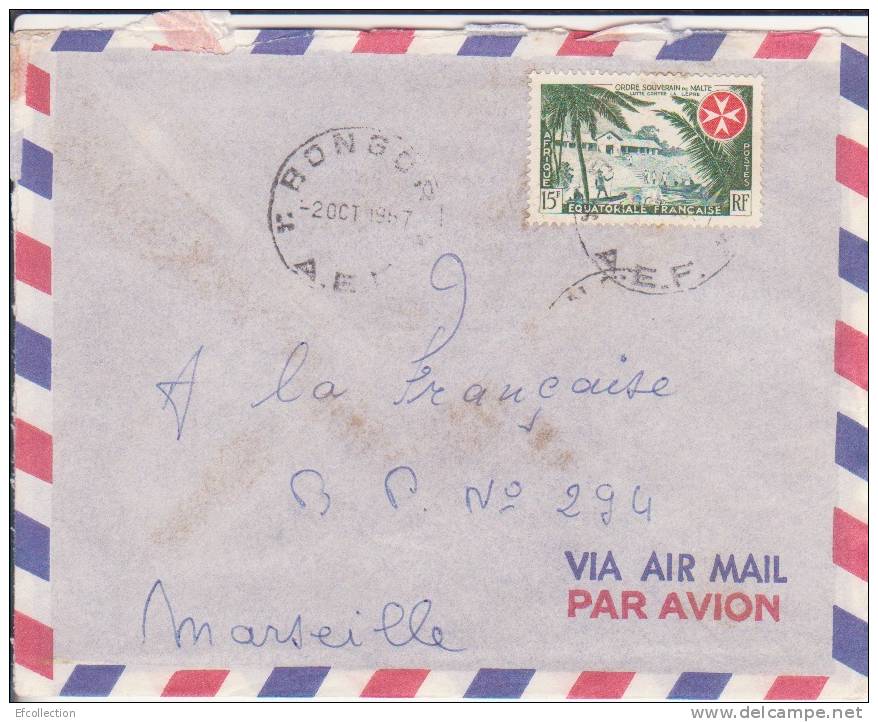 BONGOR - TCHAD - Afrique,colonies Francaises,avion,lettre,m Arcophilie - Covers & Documents